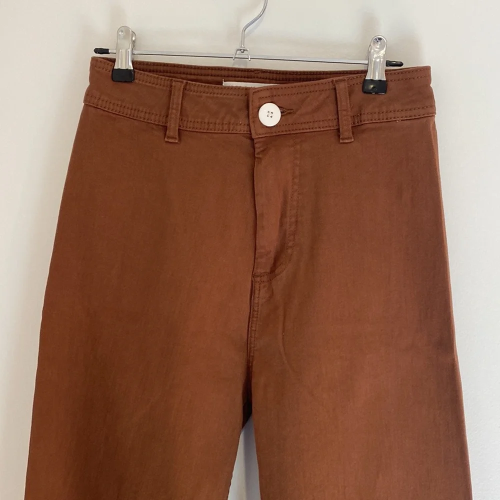 Primark BNWOT brown denim pants size 10 - Picture 2 of 6